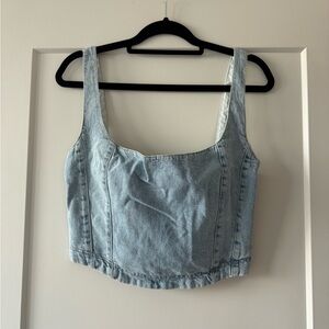 Aeropostale Light Blue Denim Crop Top